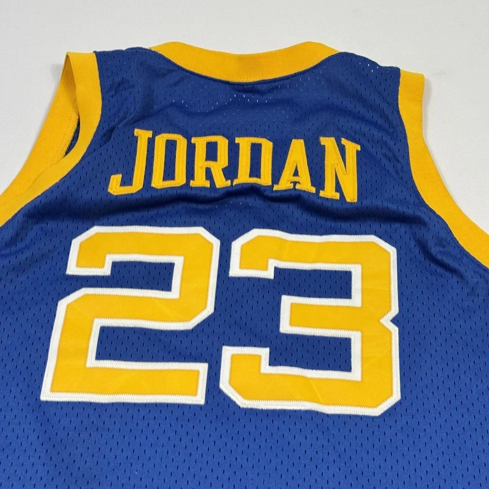 Nike Michael Jordan High School Jersey #23‎ Shirt Men 2XL Blue Bucs Basketball